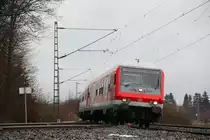 Wittenberger Steuerwagen einer Regionalbahn bei Redwitz am 06.01.2015.