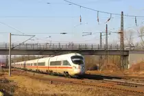 DB 411 056-5  Waren (Müritz)  + 411 063-1  Ostsseebad Binz  als ICE 1612 von München Hbf nach Hamburg-Altona, am 28.02.2015 in Naumburg (S) Hbf.