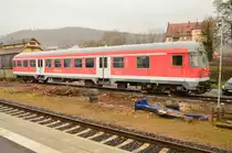 Ausgedienter Karlsruher in Amorbach auf einem eigens verlegtem Gleis........Sonntag 1.3.2015