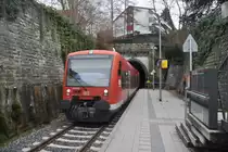ÜBERLINGEN (Bodenseekreis), 24.02.2015, 650 107 als Nahverkehrszug nach Singen (Hohentwiel) bei der Einfahrt in den Bahnhof Überlingen