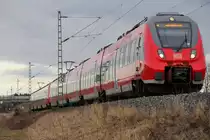 442 308 DB Regio bei Reundorf am 04.03.2015.