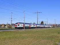 SBB - Triebzug RABe 511 108 unterwegs anch Burgdorf - Olten bei Lyssach am 26.02.2015