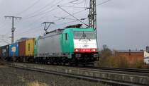 Am 04.03.2015 kam die E 186 244-0  von der ITL aus Richtung Stendal und fuhr nach Salzwedel .