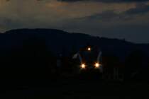 Sterndal schaun ,.... GTW 10 als R8565 bei der einfahrt in die Halte und Lade stelle Pölfing Brunn am Abend des 4.März 2015