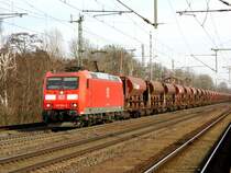 Am 07.03.2015 kam die 185 004-9 von der DB aus Richtung Magdeburg nach Niederndodeleben und fuhr weiter in Richtung Braunschweig .