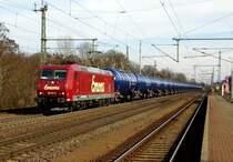 Am 07.03.2015 kam die 185 513-9 von der Emons aus Richtung Magdeburg nach Niederndodeleben und fuhr weiter in Richtung  Braunschweig .