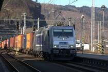 METRANS 386014-5 durchf�hrt langsam Decin, 07.03.2015, 15:45 Uhr
