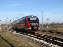DB 642 018 als RE 16163 von Leinefelde nach Erfurt Hbf, am 08.03.2015 in K�hnhausen.
