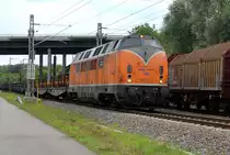 221 135-7 Bocholter Eisenbahngesellschaft / zwischen Karlsruhe-Durlach und Güterbahnhof Karlsruhe / 06.08.2014