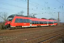 BR 442 (442 619) (948004426193008) unterwegs als RB 28821 nach Berlin Friedrichstraße bei der Einfahrt in den Bahnhof Saarmund. Aufgenommen am 18.02.2015.

