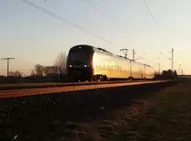 440 xxx fuhr am 09.03.15 im Sonnenuntergang durch Neu-Ulm.