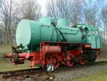 Die Dampfspeicherlok  C  FCL 03155 - Baujahr 1987, RAW Meiningen - war als  Werklok 2  im Eilenburger Chemiewerk (ECW) im Einsatz. Heute technisches Denkmal in Eilenburg (28.02.2015).