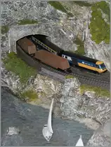 Hin und wieder verkehren auch Güterzüge auf der Küstenlinie bei Saddleford. Leider habe ich den einen verpasst und kann nur noch einen Nachschuss zeigen.
13. März 2015