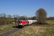 232 905-0 mit dem GM 47750 (Flandersbach - Emmerich Grenze) in Flandersbach am 12.03.15