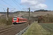 425 044 am 11.03.15. bei Himmelstadt als RB nach Würzburg.