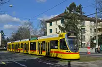 Be 6/10 Tango 161 fährt während den Umleitungen anlässlich der Basler Fasnacht via Aeschenplatz Grosspeterstrasse nach Dornach. Die Aufnahme stammt vom 25.02.2015.