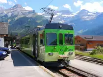 TPC - Aigle-Sépey-Diablerets mit Triebwagen BDe 4/4 N° 404 im Bahnhof Les Diablerets - 15.08.2013
