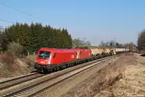 1116 053 + 1116 098 mit Kesselzug am 10.03.2015 bei Vogl.