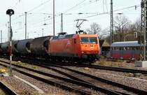 Am 22.03.2015 kam die 145-CL001 von ArcelorMittal aus Richtung Berlin nach Stendal und fuhr weiter in Richtung Hannover .