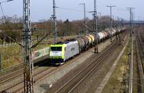 Am 23.03.2015 kam die 185 562-6 von der CAPTRAIN aus Richtung Stendal und fuhr weiter in Richtung Wittenberge .