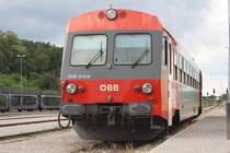 5047 012-9 nach der Ankunft als R 2574 von Wien Hbf. am 16.August 2014 im Bf. Marchegg.
