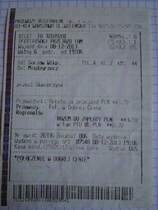 Schulfahrkarte von Gorzow Wielkopolski nach Miedzyrzecz, 08.12.2013