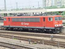 DB Cargo 155 038-3 abgestellt am 15.06.2003 in Basel Bad Bf