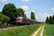 1116 204 (A-ÖBB 93 81 1116 204-7) mit umgeleitetem RailJet am 08.06.2013 bei Freising