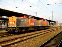  Am 10.04.2015 kamen die  203 150-1   und die 203 616-8  von der hvle aus Richtung Magdeburg nach Stendal und fuhren ins RAW .   