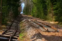 Links alt rechts neu ,.... Die Geleise der Stainzer Lokalbahn. 11.04.2015