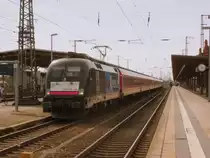 Am 12.04.2015 kam 182 508 mit ihrem IRE aus Hamburg nach Stendal und fuhr weiter in Richtung Berlin.