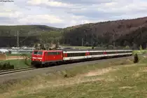 111 163 mit dem IC 187 (Stuttgart-Zürich) bei Möhringen, 12.04.2015.