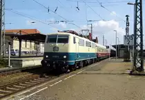 Am 19.04.2015 kamen die 111 001-4 und die E 40 128 von der DB aus Richtung Berlin nach Stendal und fuhr weiter in Richtung Hannover . 