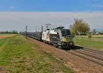 470 501 mit einem leeren Autozug am 22.04.2015 bei Plattling.
