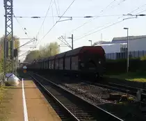 Ein Nachschuss von einem Kohlenzug aus Gent-Zeehaven(B) nach Bernburg(D).
Aufgenommen  in Kohlscheid.
Am einem schönem Frühlingsmorgen vom 21.4.2015.