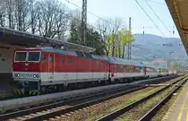 163 106-8 mit Regionalzug Os 7825 Žilina/Sillein (14:28) – Vrútky/Ruttek (14:48/15:01)* – Ružomberok/Rosenberg – Liptovský Mikuláš/Liptau-St.-Nikolaus – Poprad-Tatry/Deutschendorf – Košice/Kaschau (19:28); 22.04.2015