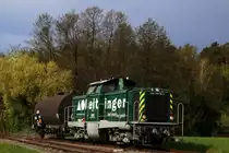 Einfahrt in den Bahnhof Gleinst䴴en f�H 1100.1 . Mit einem Einzelnen Kesselwagen rollt die gute Alte MAK Lokomotive heran. 23.04.2015