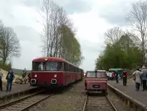 VT98-Einheit (798 823, 998 864, 998 874) in Klein Mahner. Sonderfahrt aus Rahden nach Klein Mahner. Es ging von Rahden über Hildesheim, Braunschweig, Salzgitter-Bad nach Klein Mahner und wieder zurück. 25.04.2015