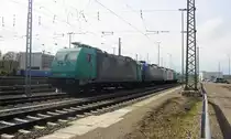 185 576-6,145 CL-204,186 150,186 132 alle von Crossrail stehen in Aachen-West.
Bei Sonne und Regenwolken am Nachmittag vom 26.4.2015.
