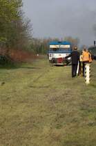 Wenn die Infrastruktur, zwar versteckt und verdeckt, intakt ist, ist eine Kreuzung mit Regelzug und Sonderzug in Brandys nad Labem möglich. 25.09.2105 10:03 Uhr.