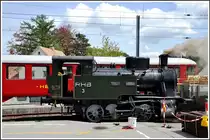 RHB Nr, 3  Rosa  wird in Heiden einer Kesselprobe unterzogen. (30.04.2015)