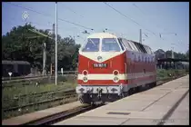 119167 rangiert am 26.8.1990 im HBF Magdeburg.