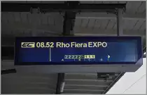 Für die nächsten sechs Monate ein  neues  Ziel: die Weltausstellung in Milano, genauer  Rho Fiera Expo Milano 2015 
Lugano, den 1. Mai 2015