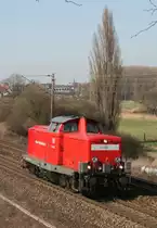 714 002 (DB Netz Notfalltechnik) als Tfzf (N) 93558 (Braunschweig Hbf–Kassel Hbf) am 23.03.2012 zwischen Banteln und Godenau
