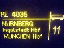 Anzeige Vom RE nach M�nchen �ber die Neubaustrecke