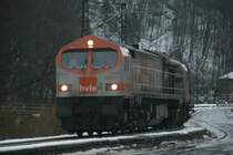 Als Zuglok diente die auf der R�belandbahn angestammte V 330.3 der hvle; 11.02.2007