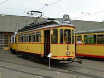 Treffpunkt Schienennahverkehr Karlsruhe e.V. Tw 95 in Karlsruhe Betriebshof West beim Tag der Offenen Tür bei der VBK am 25.04.15