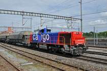 Am 843 078-7 rangiert beim Bahnhof Muttenz. Die Aufnahme stammt vom 27.04.2015.