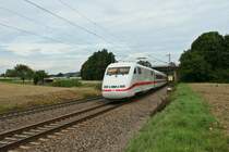 401 086-4 als ICE 276 auf der Fahrt von Interlaken Ost nach Berlin Ostbahnhof am Mittag des 08.08.14 s�dlich von Kollmarsreute.