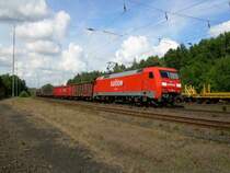 152 060 am 7.8.2006 Mit gemischtem G�terzug in Eystrup